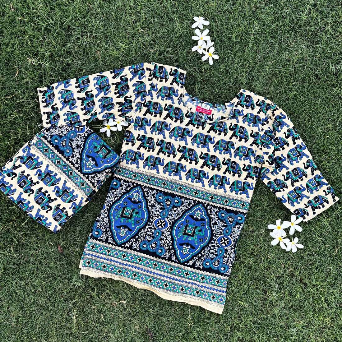 Jaipuri Print Cotton Co-ord Set For Women