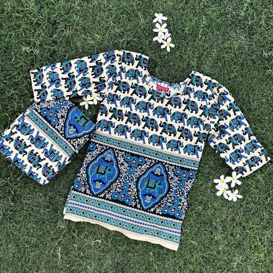 Jaipuri Print Cotton Co-ord Set For Women