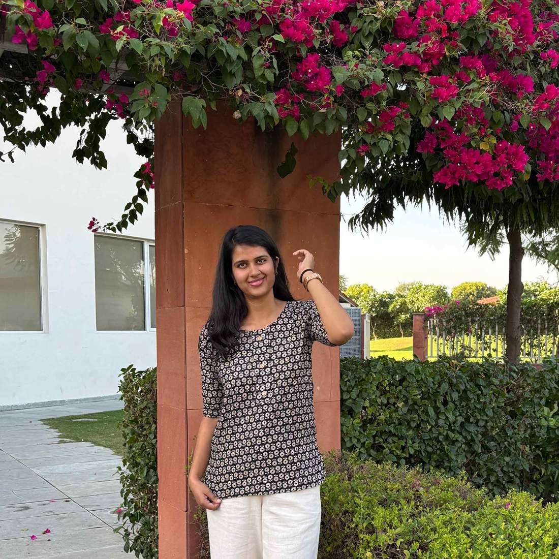 Daily Wear Black Printed Short Kurti For Women