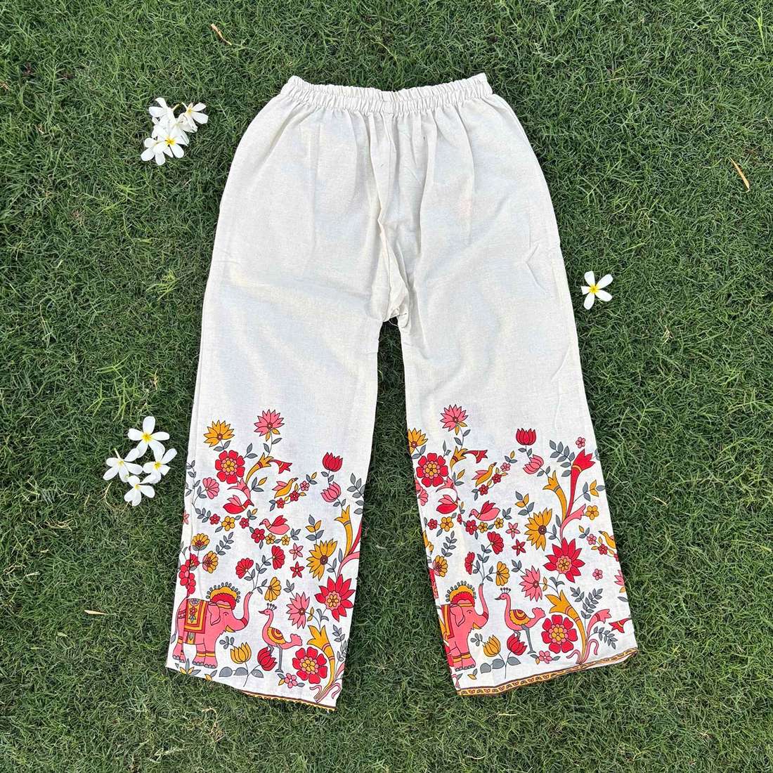 Beige Printed Pure Cotton Co-ord Set For Women