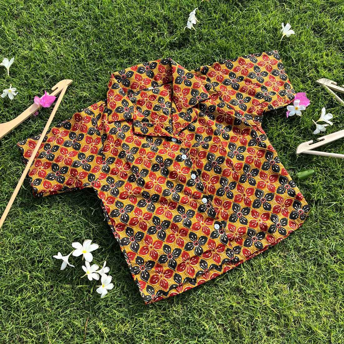 Jaipuri Print Pure Cotton Crop Shirt  For Women