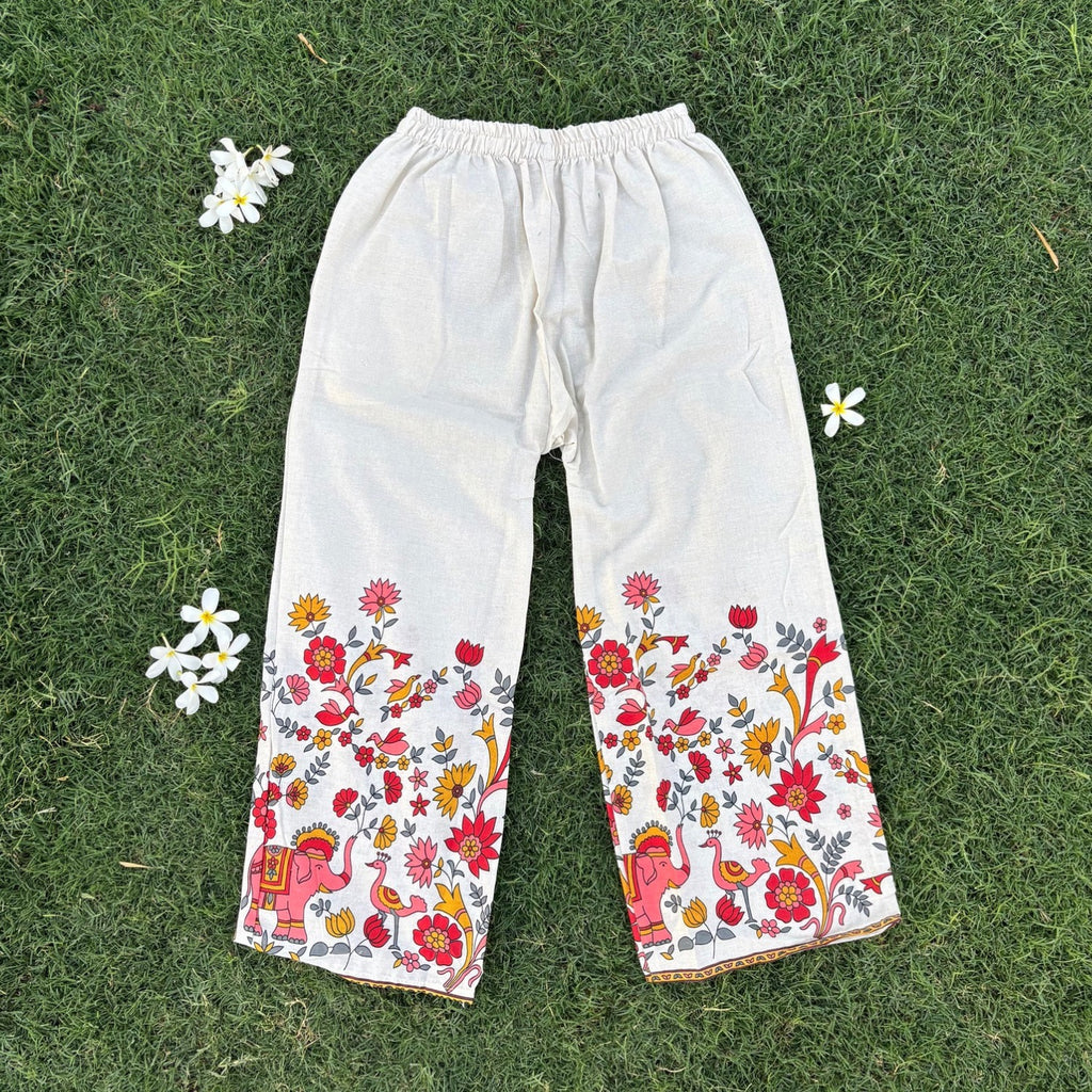 Beige Printed Pure Cotton Co-ord Set For Women