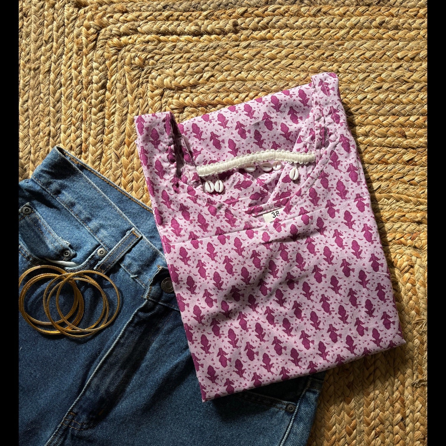 Trending Kurti in Light Purple Color, Bell sleeves For Women